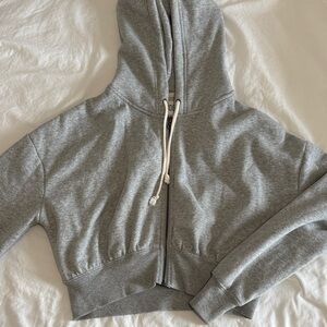 BDG Light Gray Zip-Up Hoodie
